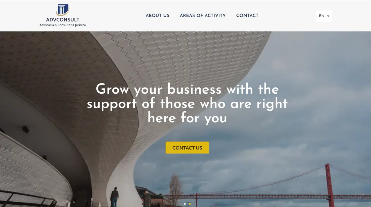 Adv Consult's website banner