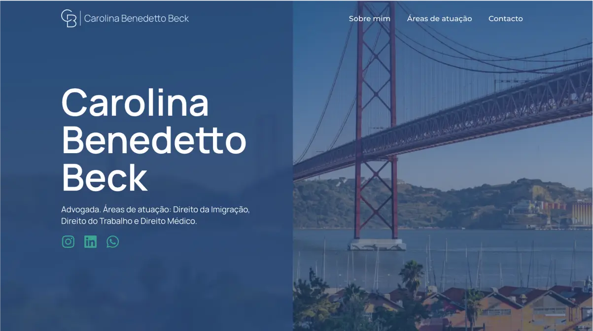 Carolina Benedetto Beck's website banner