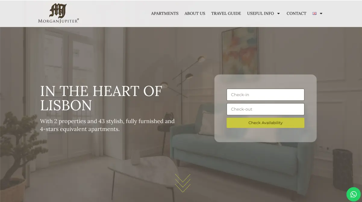 Morgan Jupter's website banner